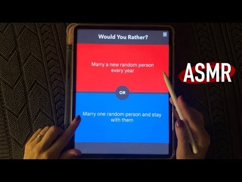 😴  iPad ASMR - Let's PLAY would you Rather... - Clicky Whispers