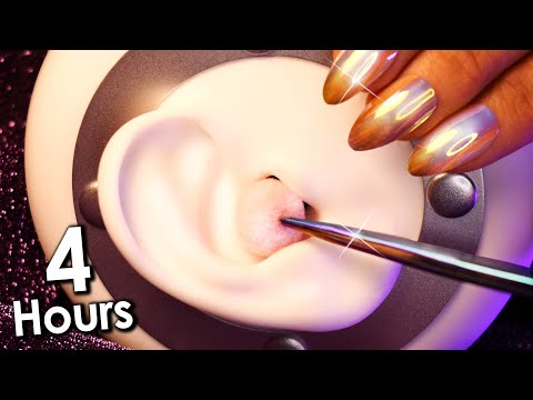 [4 Hours ASMR] Deep Ear Attention for DEEP SLEEP 😴 4k (No Talking)