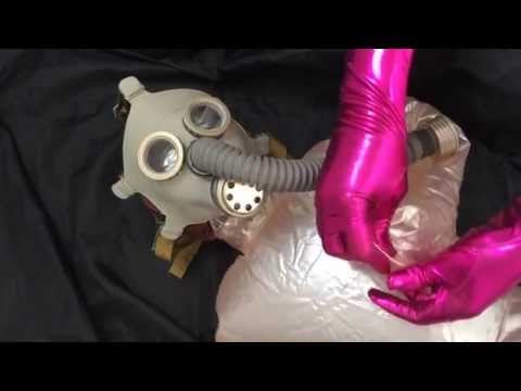 Plastic air doll and shiny Pink gloves  {{ ASMR }}