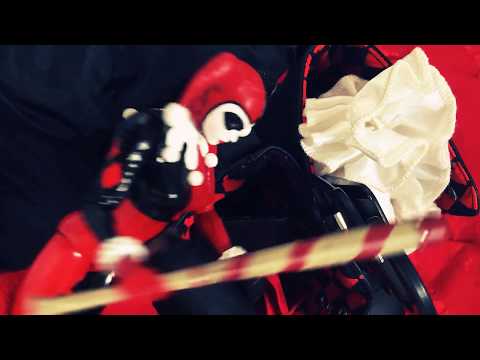 Latex Glove + Knitted soft glove👅 NAILS♦Harley Quinn♥ Tapping [[ASMR]]