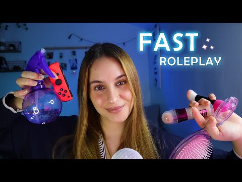 ASMR RÁPIDO - maquillaje, tienda de juegos, profesora de alemán, artista..