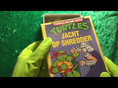 RUBBER GLOVES 💚 TMNT💚 WHISPER  in DUTCH 👄 HUNTING SHREDDER [[ASMR]]