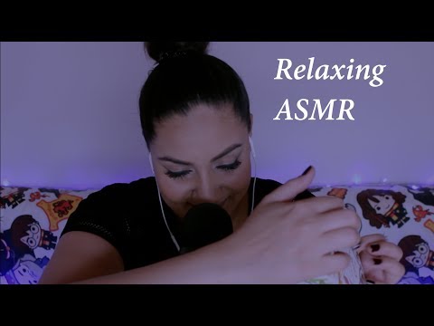 ASMR tingly hand and mouth sounds and gentle whispering for relaxation