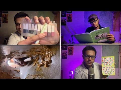 asmr 4 roleplays in 8 minutes (cranial nerve,Eye checkup,detective,ear cleaning) 