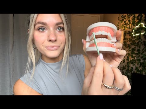 ASMR| Teeth Tapping, Over-Explaining Dental Hygiene (Clicky Whisper)