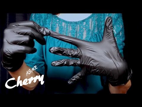 【ASMR】Trigger of Black Latex Gloves Hand Movements 검은 라텍스 장갑 손 동작의 트리거 / 黒いゴム手袋の手の動き