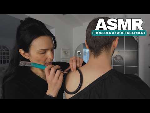 ASMR Shoulder Check & Face Treatment