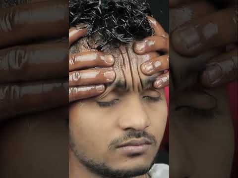 Heavy Oil Neck Crack Ear Crack Nasal Bridge Crack With Head Massage ASMR #shorts