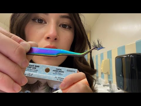 $2 last extensions in the school restroom (asmr)