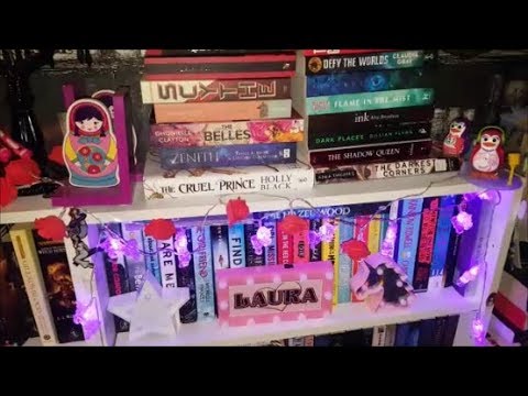 Asmr - Whispered Book Case Tour  & Book Tapping -  #bookworm