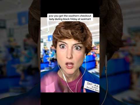 pov you get the southern checkout lady during black friday at Walmart #roleplayasmr #asmrroleplay