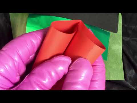 LEATHER GLOVES 👌 Creaking Sounds with differend Sheets of Paper 🎧  [[ASMR]]