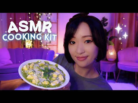 ASMR COOKING KIT 🌱 On prépare des pâtes au pesto avec... du SLIME 👩🏼‍🍳✨