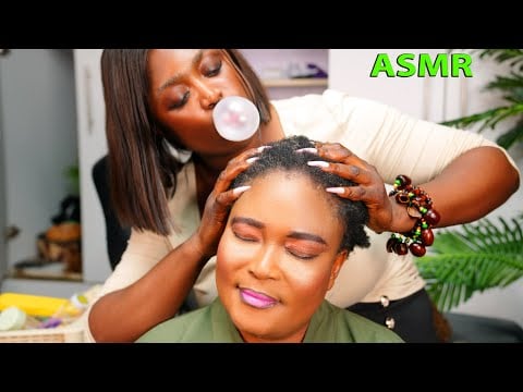 ASMR✨On My Mom Whispering, Long Nails Hair Parting, Hair Trimming, Hair Brushing & Scalp Scratching