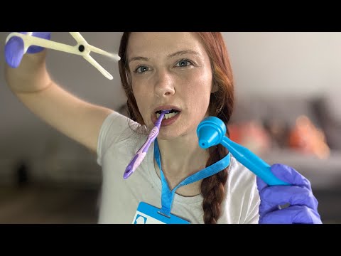 ASMR Fastest MEDICAL Exam Cranial Nerve Exam, Dental, Ear Cleaning + Piercing #asmr #asmrmedicalexam