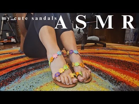 ASMR | My new sandals! | phone mic | grwm