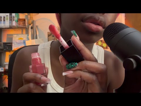ASMR Up Close Lip Gloss Application (w/ Mouth Sounds) 👄