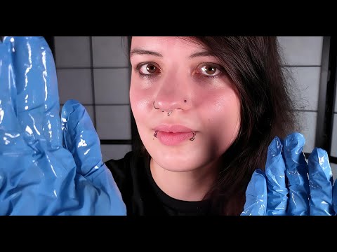 Sanfte Gesichtsmassage mit Öl & Handschuhen (ASMR Deutsch)