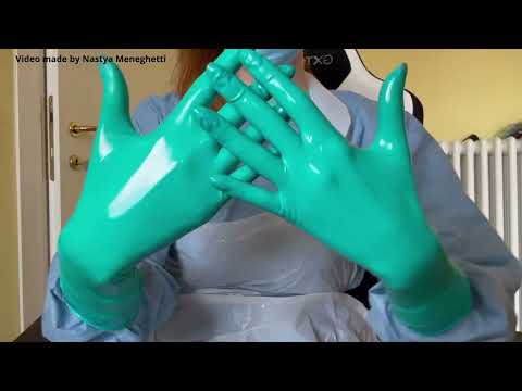 ASMR latex surgical gloves sounds