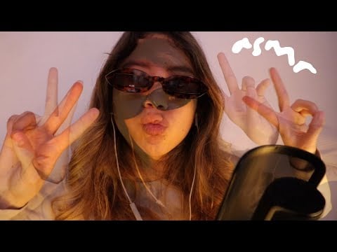 ASMR mi colección de lentes mientras masco chicle