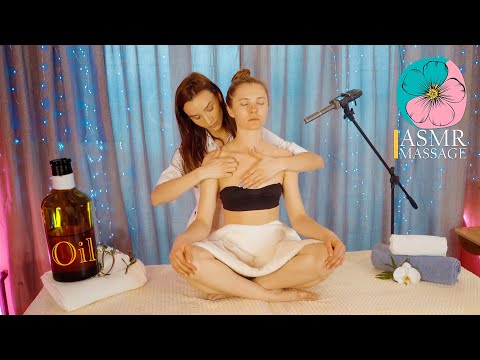 ASMR Female Oil Back and Shoulders Massage by Adel