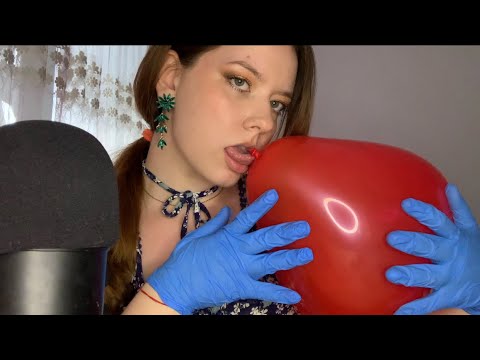 ASMR | 🎈 Balloons Tapping and Scratching with Rubber Gloves 🎈❤️💙🫧