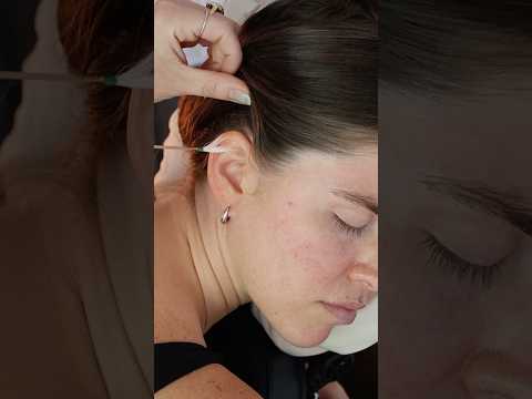 ASMR ear tracing with a feather tool 🪽 #asmr
