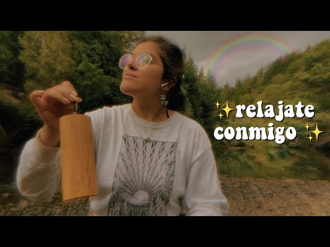 ASMR Koshi Bells + Cuenco tibetano en el río 🌿 Relájate con sonidos de la naturaleza 🌞