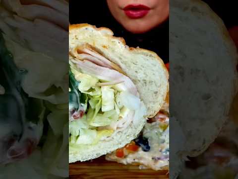MASSIVE TURKEY FOOTLONG #asmr #foodasmr #subway