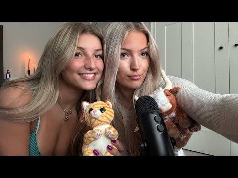 ASMR my sister tries asmr for the 1st time 👯‍♀️🩷🫧