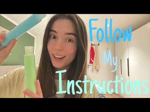 ASMR FOLLOW MY INSTRUCTIONS (eyes open & closed halfway through)