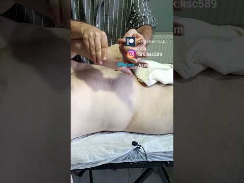 The most relaxing techniques for the chest, arms, and abdomen. #satisfying #relaxing #asmr #short