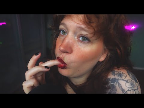 ASMR wet mouth sounds and mic triggers, no talking and rain.