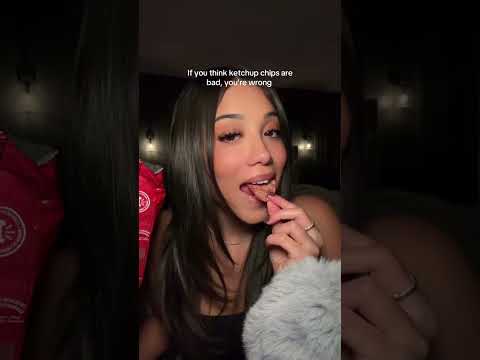 Ketchup chips ON TOP #asmr