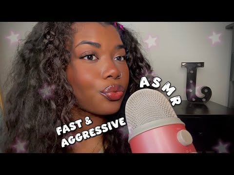 ASMR FAST & AGGRESSIVE Mouth Sounds + Real Ear Massaging Sounds (1 Hour) 