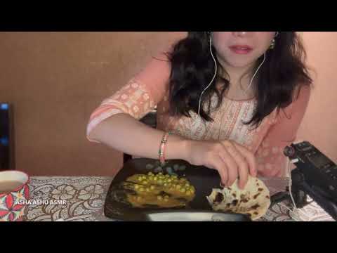 ASMR 🍛Eat & Share: Mattar Paneer, Naan, Chai + My Nostalgic Wallet Reveal