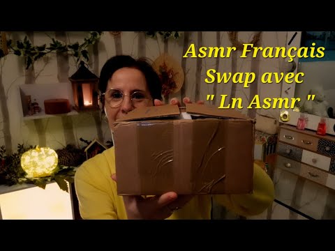 Asmr Français Swap avec Ln asmr, colis que je lui ai envoyé lien en  barre de description