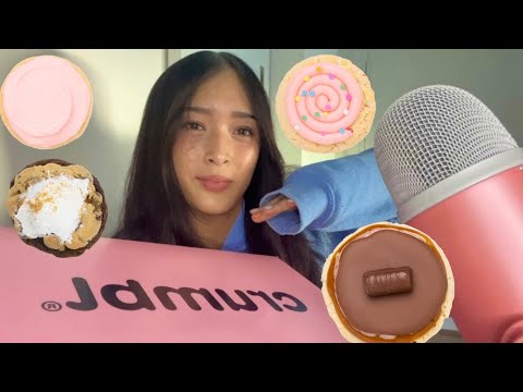 ASMR trying crumbl cookies 🍪