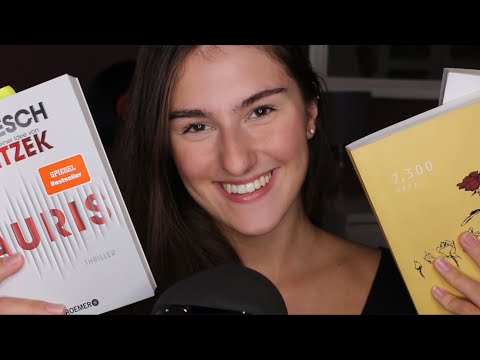 [ASMR] whispering about BOOKS + TRACING 📚// (german/deutsch)