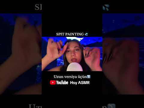 ⤴️⤴️Spit painting 💦 #asmr #hsyasmr #spitpainting #asmrsounds #relax