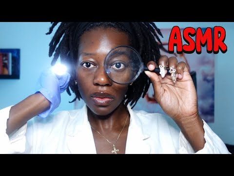 ASMR FULL FACE EXAM 👁️ EYE CHECK + THERE’S SOMETHING ON YOUR FACE!