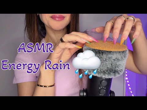 ASMR| ENERGY RAiN with 8 Items ☔️🌧️ Plucking away bad energy (English)