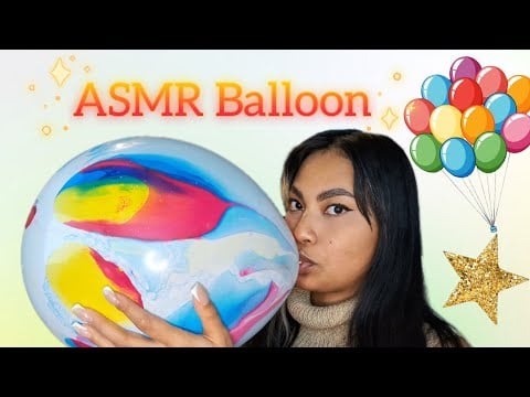 ASMR Blowing Up Colorful Balloons , Latex Sounds, Super Tingly