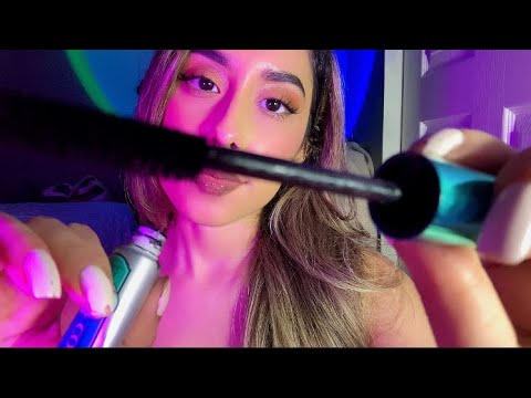 ASMR Roommate Does Your Lashes RP (Mascara, Serum, Brushing)