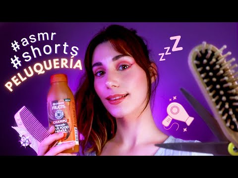 ASMR ✂ PELUQUERÍA RELAJANTE🧴💧 Lavo, Peino, Corto, Masajeo tu Cabello Roleplay ESPAÑOL #asmr #Shorts