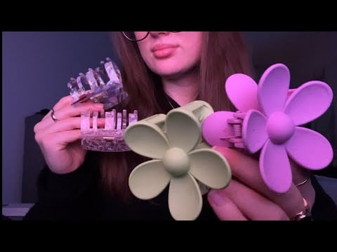 ASMR clipping back your hair 💞✨ | brushing, clipping, whispering