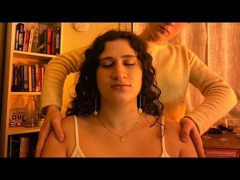 ASMR Gentle Hair Pulling, Scalp Massage & Energy Clearing on My Sister