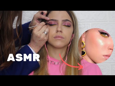 ASMR APLICADO - MINHA PRIMA ME MAQUIANDO (INSPIRAÇÃO DO PINTEREST)