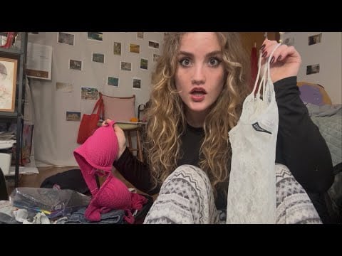 help me pack! (why am i bringing three bikinis for a four day trip…) ASMR fabric scratching