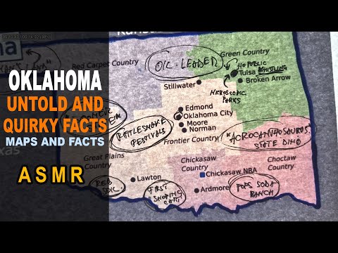 ASMR: OKLAHOMA - The Untold and Quirky FACTS | Map outline with facts | ASMR maps and Facts